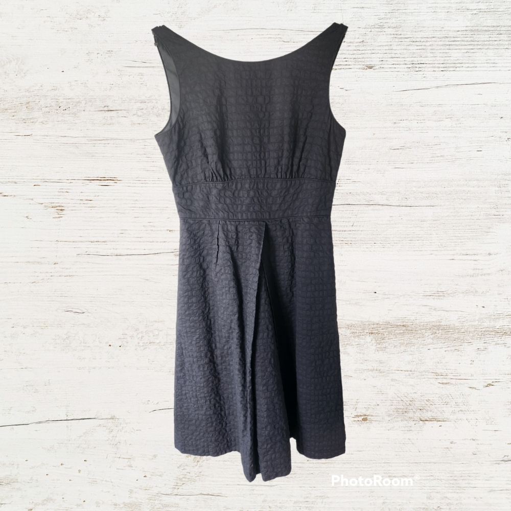 J Crew charcoal sleeveless pleated dress, size 0